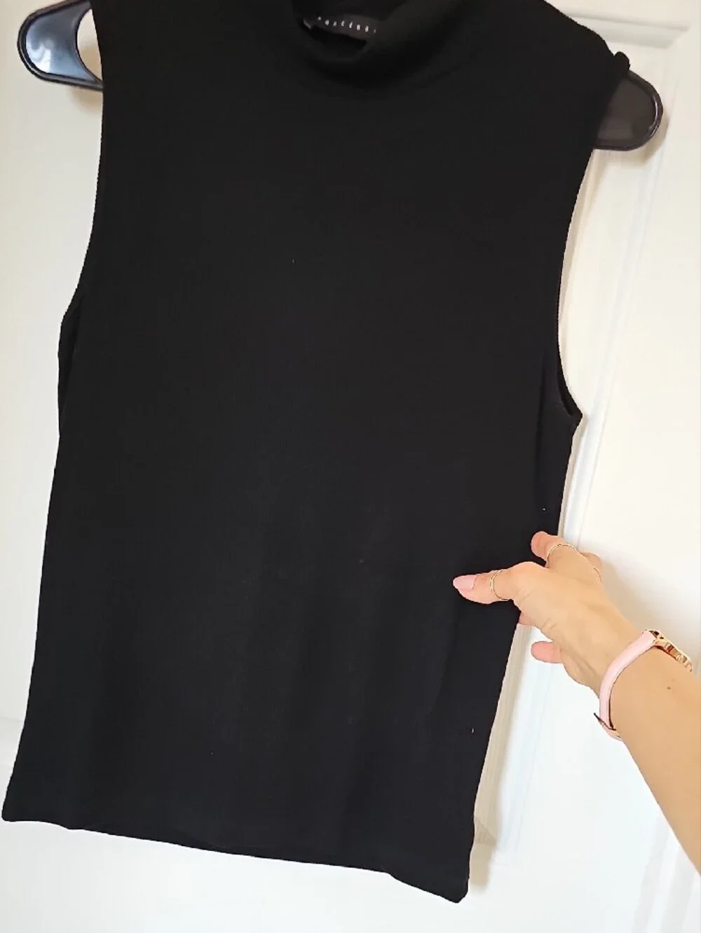 Sanctuary Sleeveless Black Mock Neck Tank - Picture 3 of 3